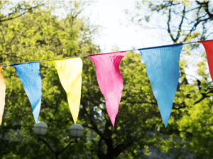 Fanion en tissu personnalisé pour guirlande décorative